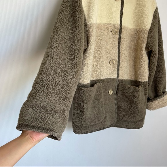 Sandro Paris Sherpa Button Front Coat - Picture 6 of 14